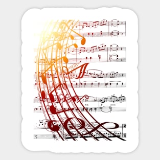 Musical Note Staff Sticker